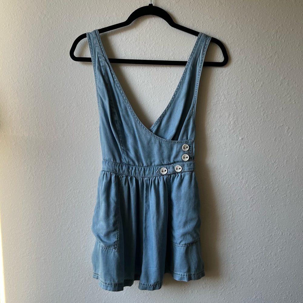 Urban Outfitters Denim Overall Romper, size S